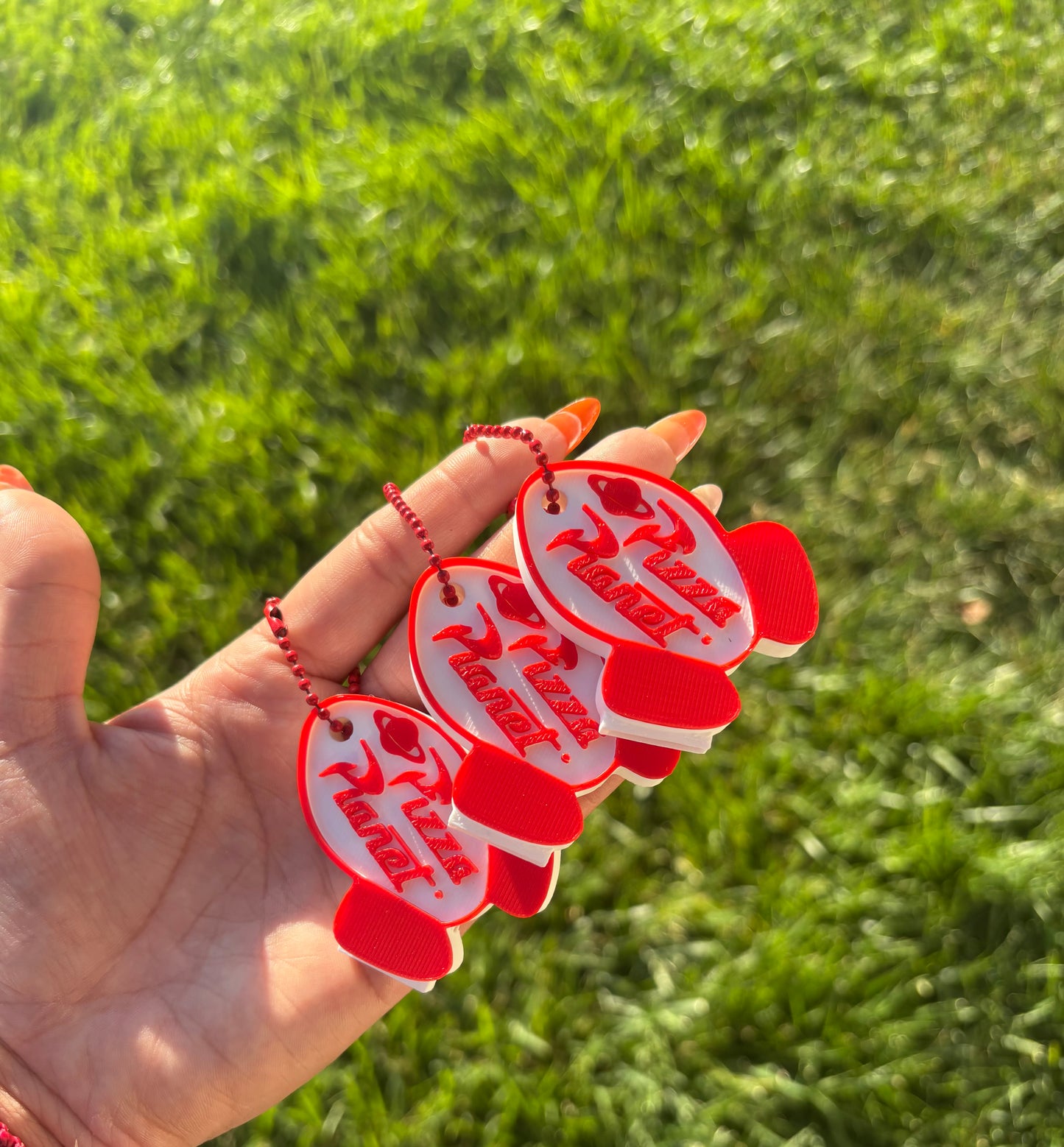 Pizza planet can opener keychain