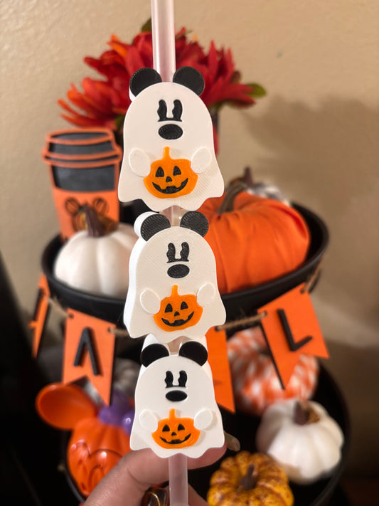 Mouse ghost straw topper (ready to ship)