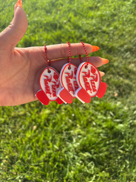 Pizza planet can opener keychain
