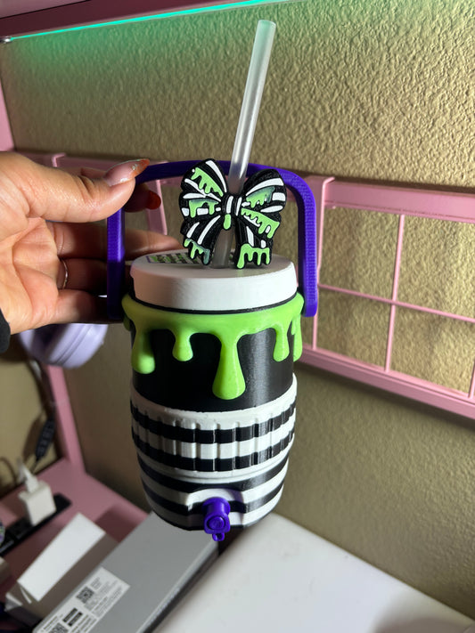 Beetle juice can koozie